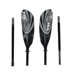 ExtaSea Super-Touring Fiberglas Vario Doppelpaddel 4-teilig Black