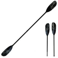 ExtaSea Tour Vario Fiberglas Doppelpaddel | 220-240cm | 2-teilig | Schwarz-grau