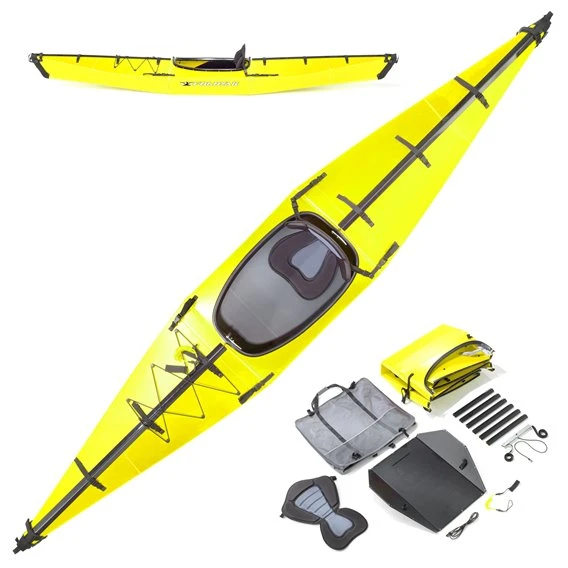 FoldYak One 390 Faltkajak Im Origami Stil Faltboot Yellow 1 FoldYak One 390 Faltkajak Im Origami Stil Faltboot Yellow