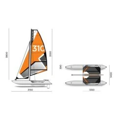 MiniCat 310 Sport Katamaran Aufblasbares Segelboot -Rowing & Kayak Günstiges Paddel Geschäft minicat 310 sport katamaran aufblasbares segelboot 3