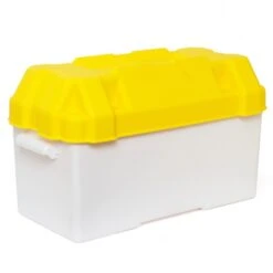 Minn Kota Batteriekasten Batteriebox Kunststoff Weiß Gelb