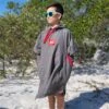 Red Paddle Original Quick Dry Change Robe Kinder Handtuchponcho Umziehponcho Grey